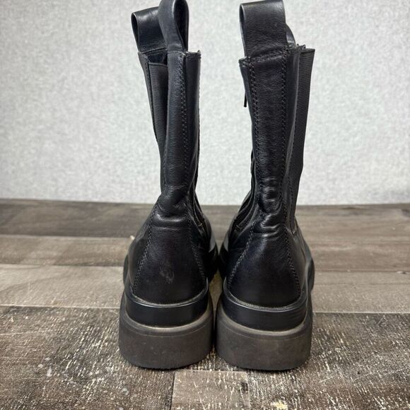 Jeffrey Campbell Looped Platform Chelsea Block Heel Black Ankle Boots Women’s 7. - Picture 5 of 10